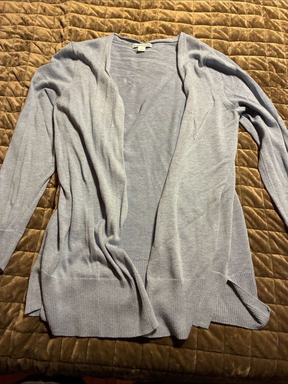 Amazon Essentials Light Blue Open-Front Women's Cardigan